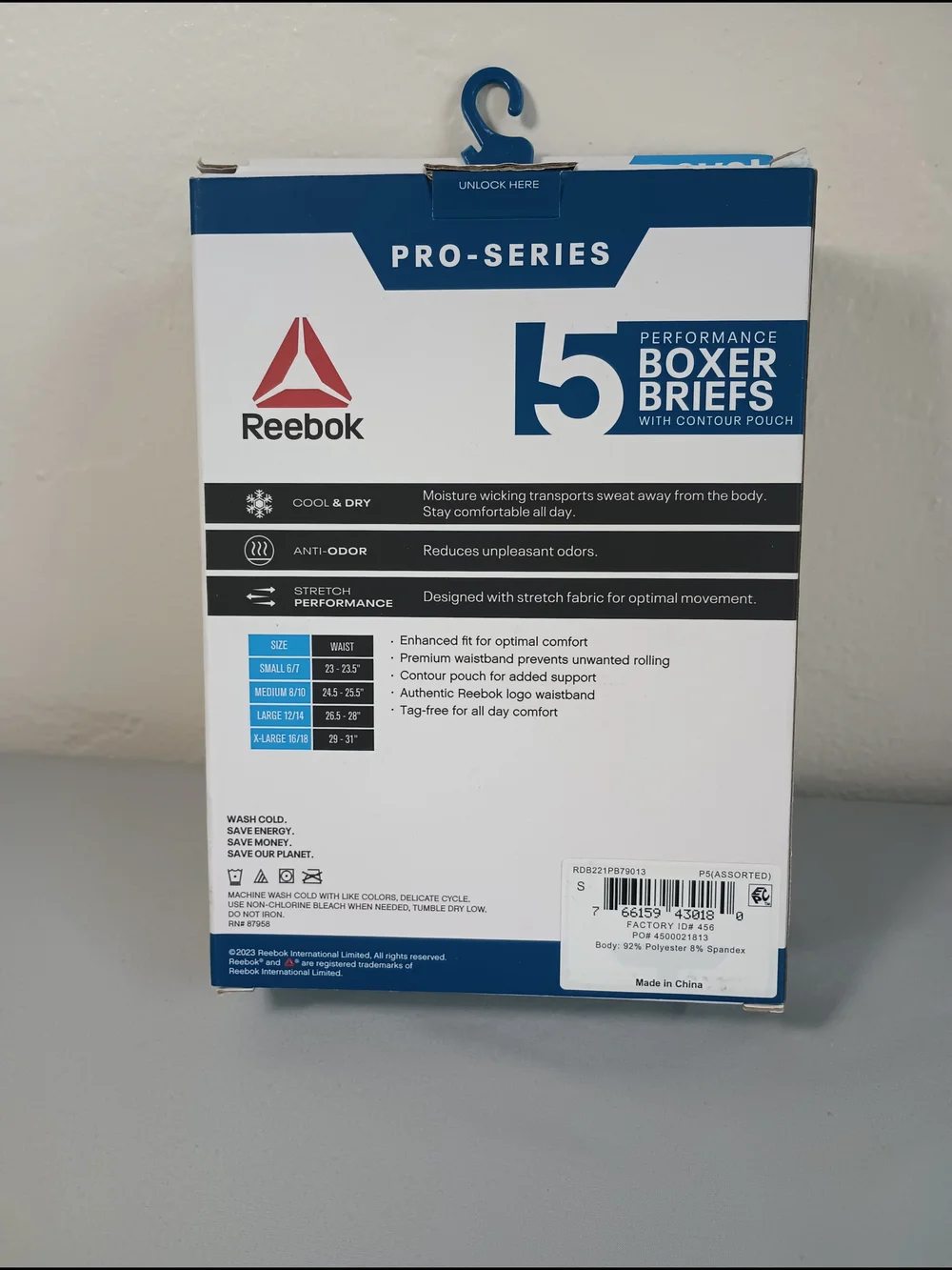 Reebok Boys' Performance Boxer Briefs Underwear
